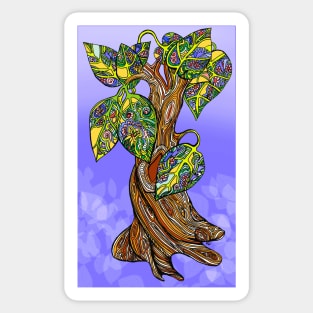 Dream a Little Dream of Tree on Dreamy Purple Sticker